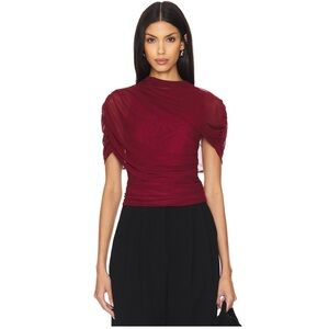 Amanda Uprichard Evianne Top in Wine